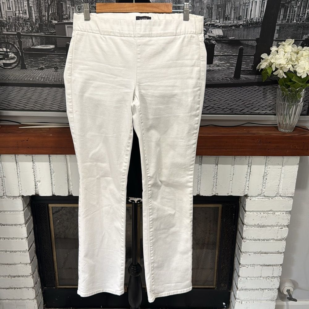 NYDJ Not Your Daughters Jeans Legging White 8 Straight Leg Stretch Lift Tuck